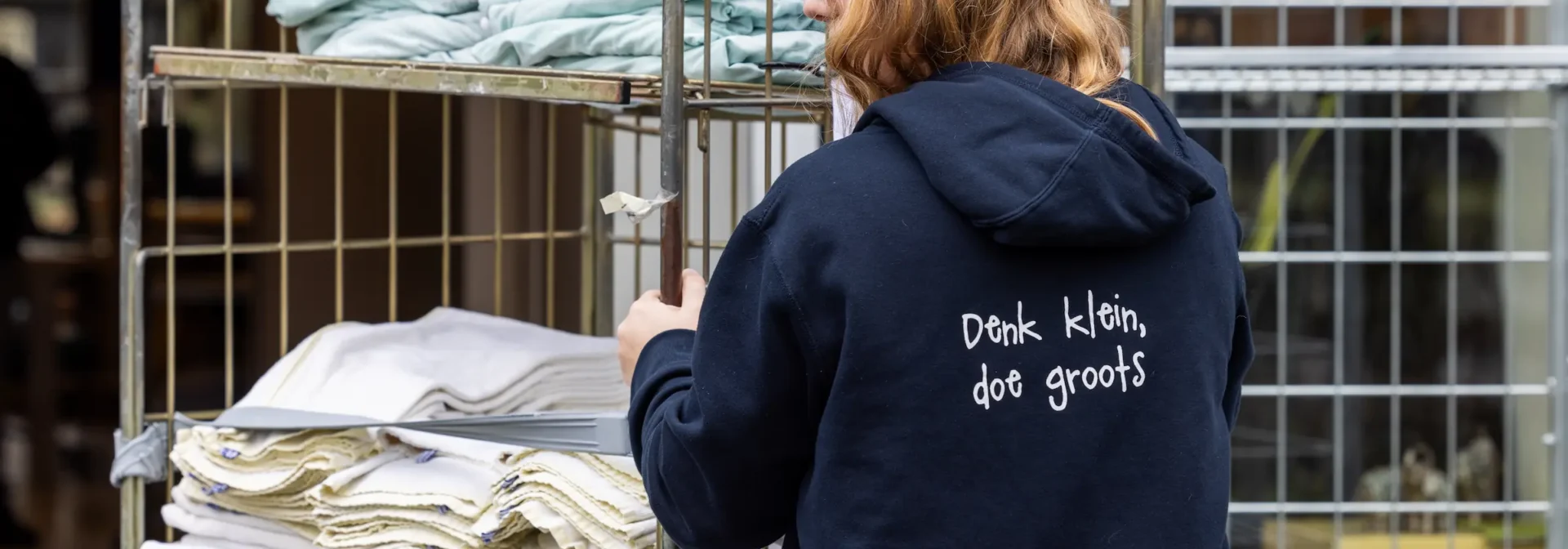 Eva werkt bij de Loop met veel plezier.