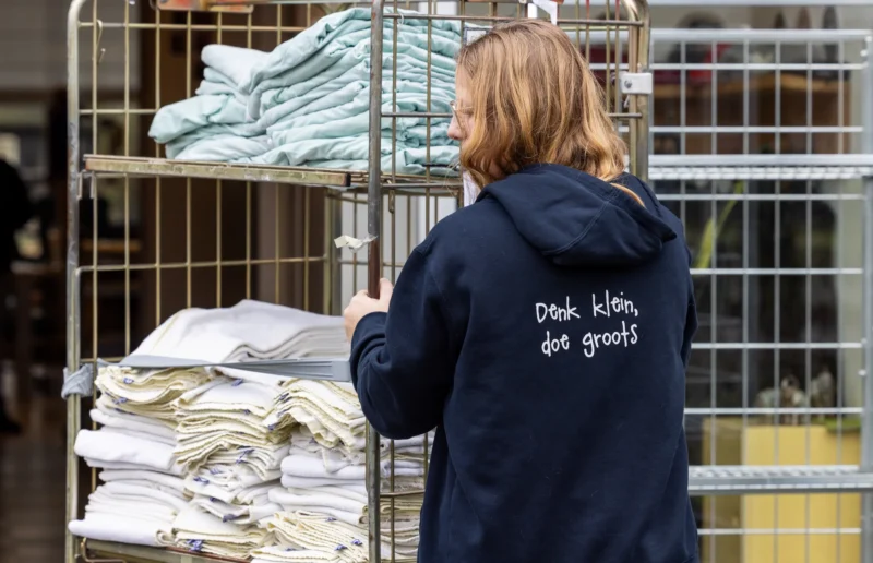 Eva werkt bij de Loop met veel plezier.